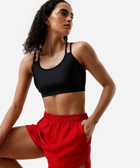 short running feminino esportivo ace vermelho M