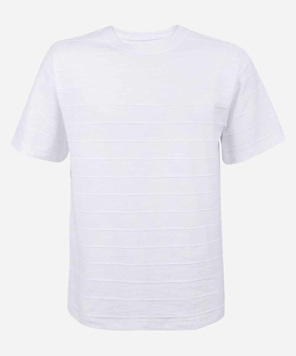 camiseta comfort juvenil de algodão manga curta off white