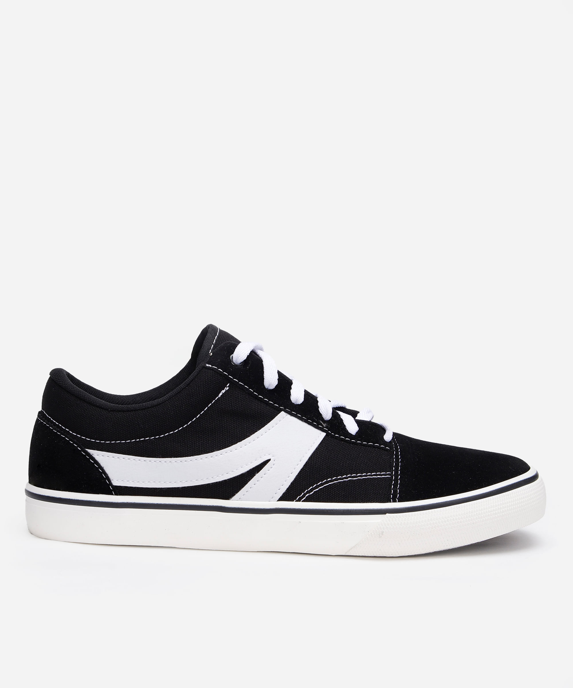 tênis casual com recorte ace preto