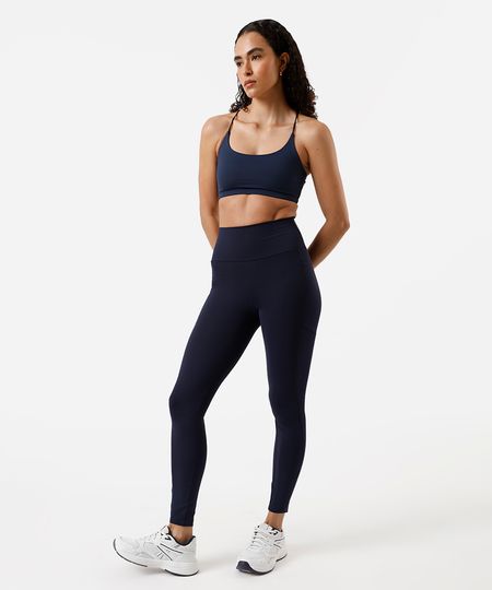 calça legging feminina esportiva ace com bolso azul P calça legging feminina esportiva ace com bolso azul P