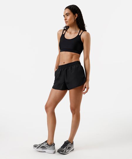 short running feminino esportivo ace preto P