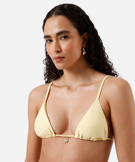 biquíni top cortininha amarelo P
