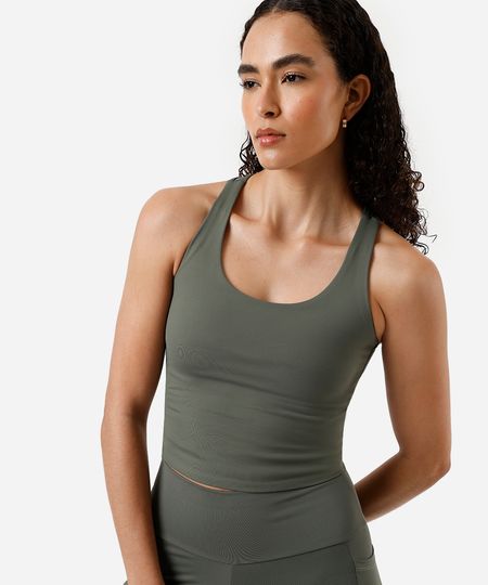 cropped nadador feminino esportivo ace verde M