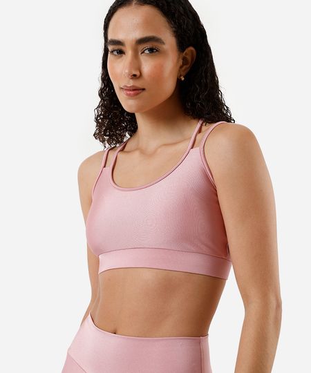 top alça fina feminino esportivo ace rosa P