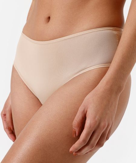 calcinha caleçon feminina delrio bege P