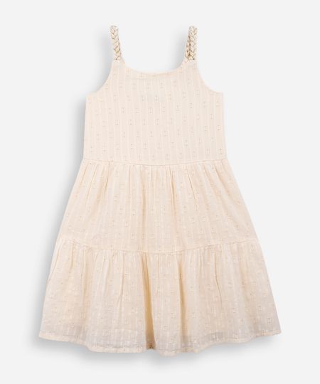 vestido infantil com alça trançada bege 6 vestido infantil com alça trançada bege 6