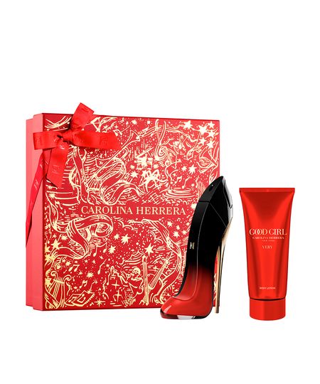 kit perfume feminino carolina herrera very good girl elixir eau de parfum  80ml e creme corporal 100ml UNICO