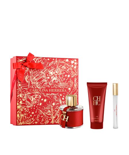 kit perfume feminino carolina herrera eau de toilette 10ml e 100ml creme corporal 100ml UNICO kit perfume feminino carolina herrera eau de toilette 10ml e 100ml creme corporal 100ml UNICO