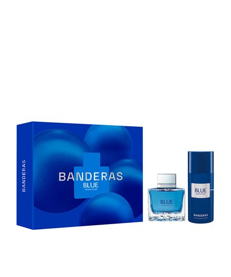 kit perfume masculino banderas blue seduction for men eau de toilette 100ml e desodorante spray 24h 150ml UNICO