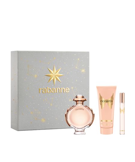 kit perfume feminino rabanne olympéa eau de parfum 10ml e 80ml creme corporal 100ml UNICO kit perfume feminino rabanne olympéa eau de parfum 10ml e 80ml creme corporal 100ml UNICO
