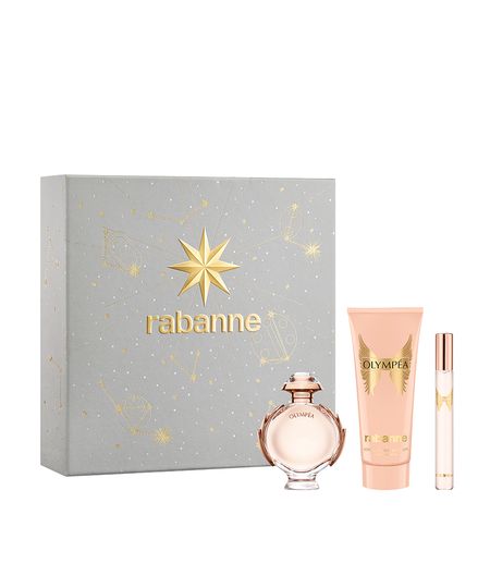 kit perfume feminino rabanne olympéa eau de parfum 10ml e 50ml creme corporal 100ml UNICO kit perfume feminino rabanne olympéa eau de parfum 10ml e 50ml creme corporal 100ml UNICO