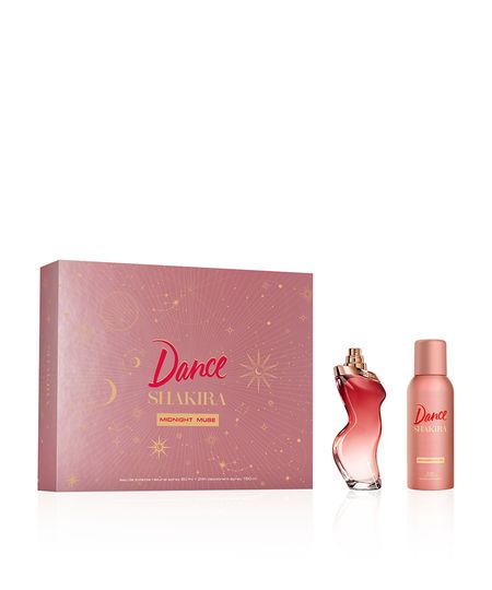 kit perfume feminino shakira dance midnight muse eau de toilette 80ml e desodorante spray 24h 150ml UNICO