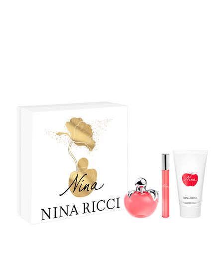 kit perfume feminino nina ricci eau de toilette 10ml e 50ml creme corporal creamy 75ml UNICO