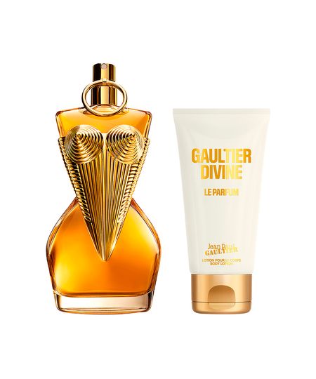 kit perfume feminino jean paul gaultier divine eau de parfum intense 100ml e creme corporal le parfum lotion pour le corps 75ml UNICO