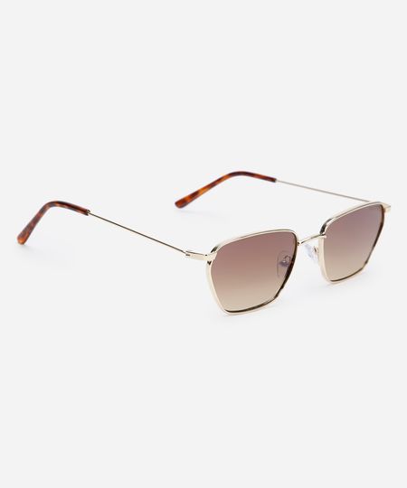 óculos de sol quadrado triton unissex dourado UNICO óculos de sol quadrado triton unissex dourado UNICO