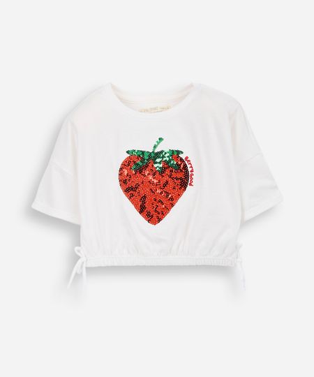 blusa infantil de algodão bordado paetê off white 6 blusa infantil de algodão bordado paetê off white 6