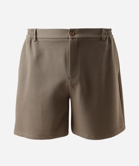 bermuda de alfaiataria masculina cós elástico texturizada plus size verde 52 bermuda de alfaiataria masculina cós elástico texturizada plus size verde 52