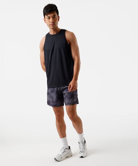 short masculino esportivo ace com bolso estampado cinza M short masculino esportivo ace com bolso estampado cinza M