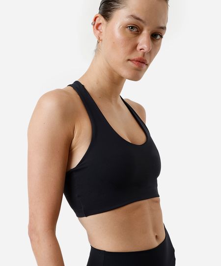 top nadador feminino de poliamida esportivo ace preto P top nadador feminino de poliamida esportivo ace preto P