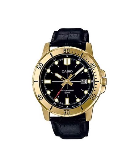 relógio masculino casio analógico calendário mtp vd01gl 1evudf dourado Único