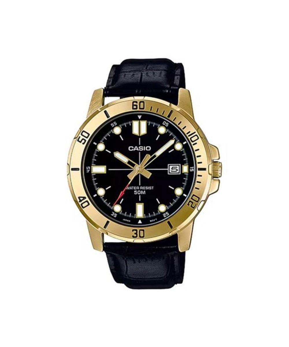 relógio masculino casio analógico calendário mtp vd01gl 1evudf dourado
