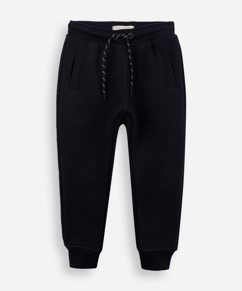 calça de moletom infantil com cordão preta