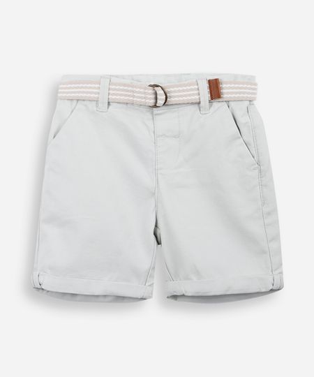 bermuda infantil de sarja com cinto verde 1