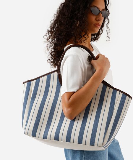 bolsa shopper azul UNICO