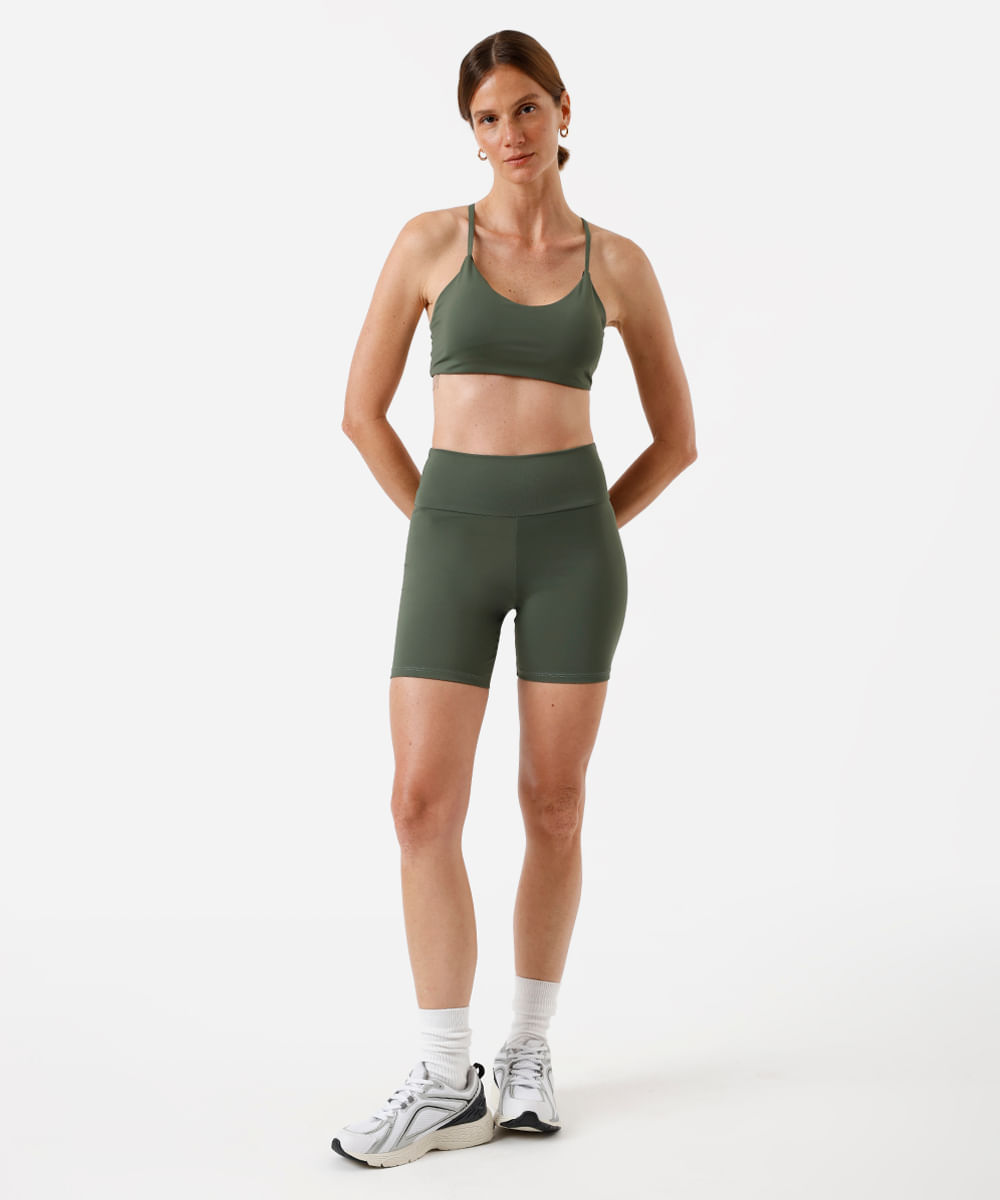 bermuda feminina esportiva ace verde