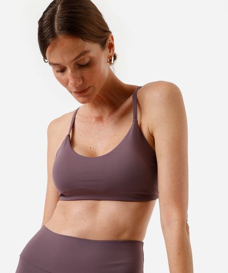top alça fina feminino de poliamida esportivo ace roxo M