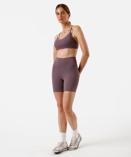 bermuda feminina esportiva ace roxa P