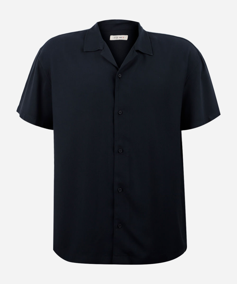 camisa juvenil oversized preta