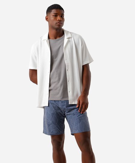 short boardshort masculino folha cinza 38