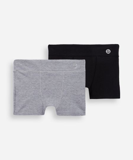 kit de 2 cuecas boxer infantis de algodão delrio colorido G kit de 2 cuecas boxer infantis de algodão delrio colorido G