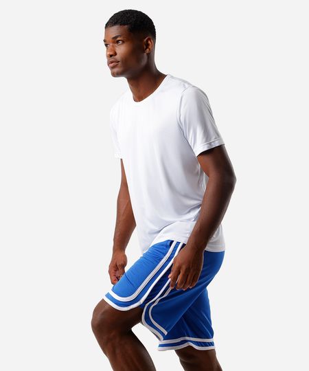 bermuda masculina basquete esportiva ace com listras  azul G bermuda masculina basquete esportiva ace com listras  azul G