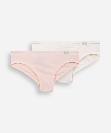 kit de 2 calcinhas biquíni infantis delrio colorido G kit de 2 calcinhas biquíni infantis delrio colorido G