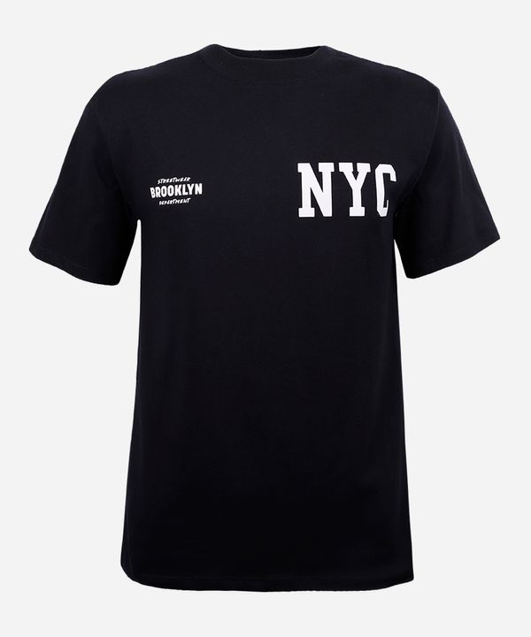 camiseta juvenil de algodão estampada preta 16