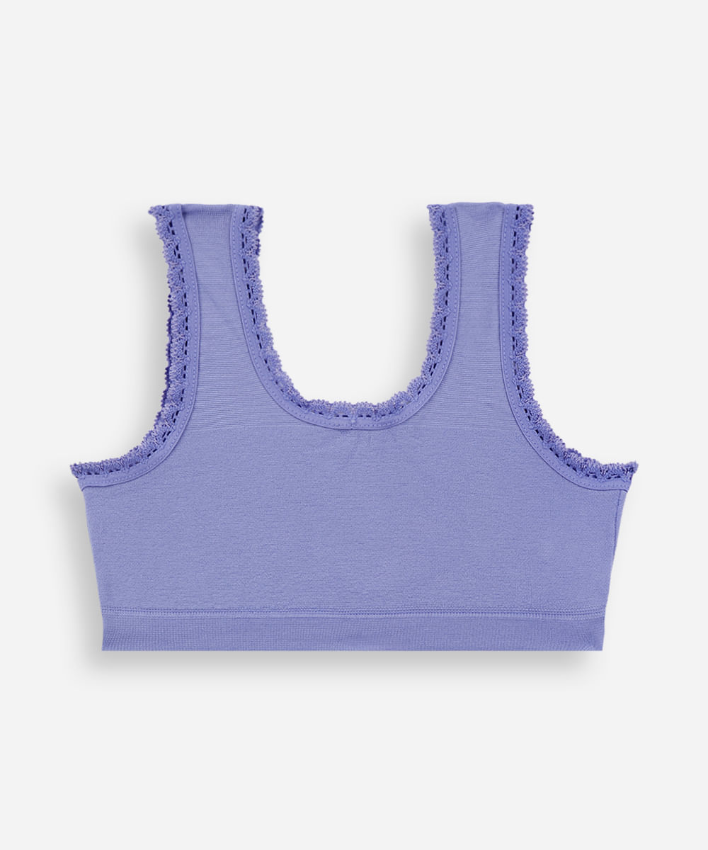 top infantil de algodão selene lilás