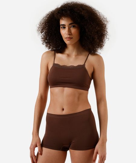 kit de 2 calcinhas boyshort de poliamida sem costura colorido G kit de 2 calcinhas boyshort de poliamida sem costura colorido G