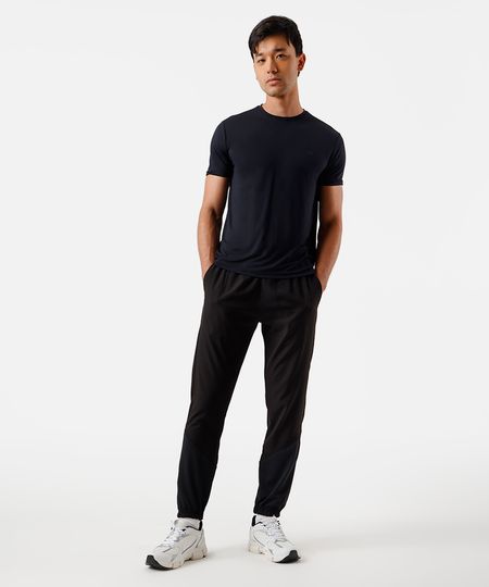 calça jogger slim masculina esportiva ace com recorte preta GG calça jogger slim masculina esportiva ace com recorte preta GG