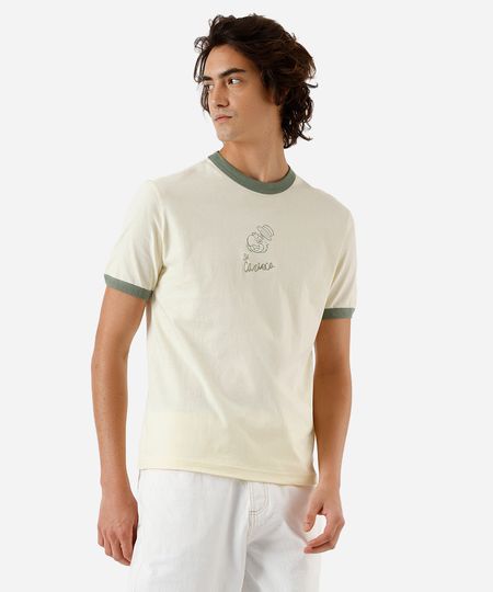 camiseta masculina de algodão bordado zé carioca amarela PP
