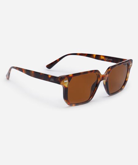 óculos de sol quadrado tartaruga ace unissex marrom UNICO