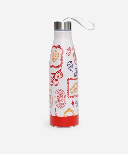 garrafa de metal estampada  colorida UNICO