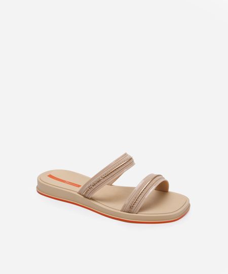 chinelo slide ipanema glow  bege 37 chinelo slide ipanema glow  bege 37