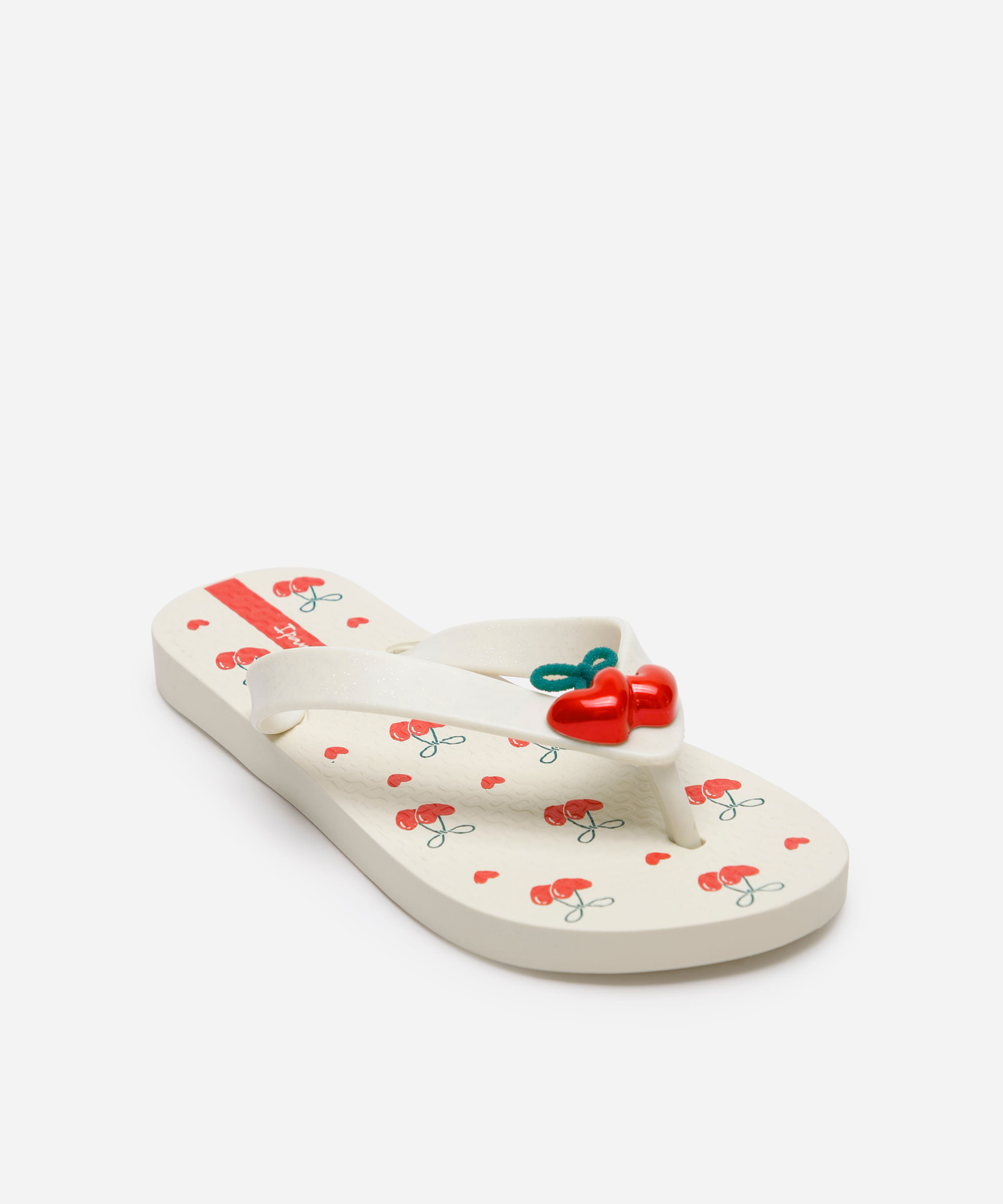 chinelo infantil ipanema cerejas bege