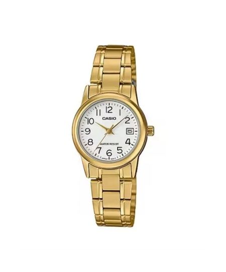 relógio feminino casio analógico ltp v002g 7b2udf dourado UNICO relógio feminino casio analógico ltp v002g 7b2udf dourado UNICO