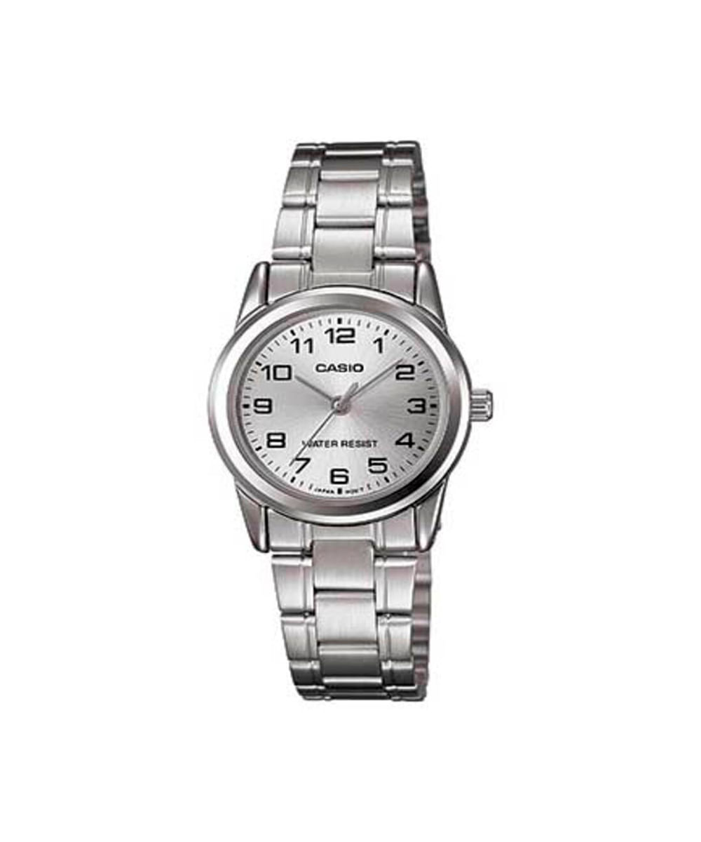 relógio feminino casio analógico ltp v001d 7budf prateado