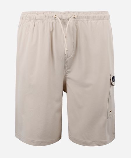 bermuda juvenil  com bolso cargo bege 10