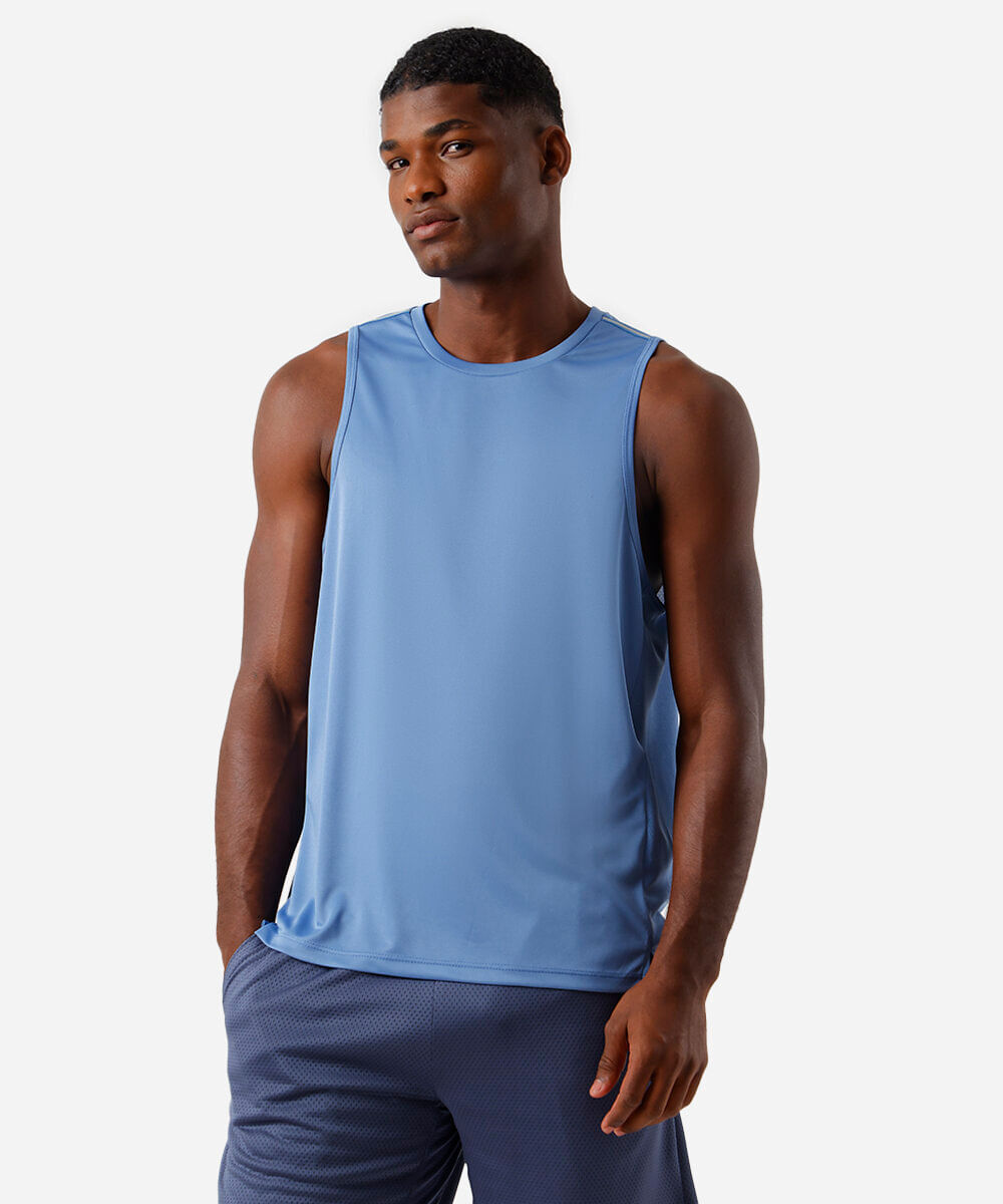 regata masculina esportiva ace com refletivos azul