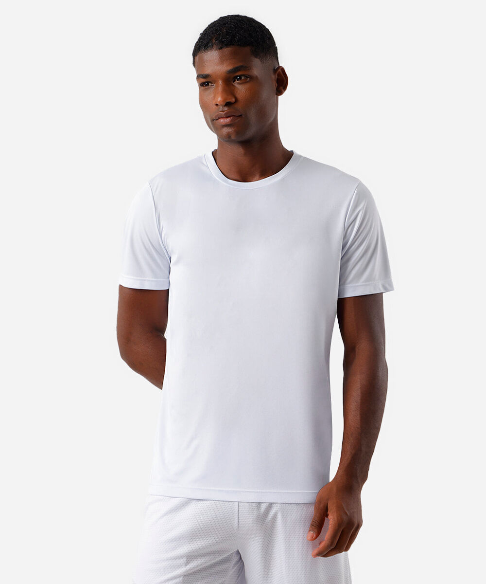 Vista 2 camiseta masculina esportiva ace manga curta branca C&A Branco C&A Branco